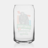 Grappige evolutionaire biologie chimpansee humor blikvorm glas (Achterkant)