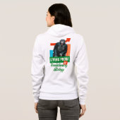 Grappige evolutionaire biologie chimpansee humor hoodie (Achterkant volledig)