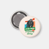 Grappige evolutionaire biologie chimpansee humor magneet (Voorkant / Achterkant)
