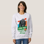Grappige evolutionaire biologie chimpansee humor trui (Voorkant volledig)