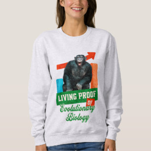 Grappige evolutionaire biologie chimpansee humor trui