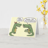 Grappige ex man alligator tas kaart (Gele Bloem)