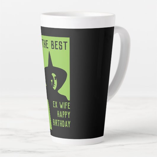 Grappige ex vrouw geschenken latte mok (Rechterhoek)