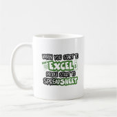 Grappige Excel- en spreadsheetboekhouding Koffiemok (Links)