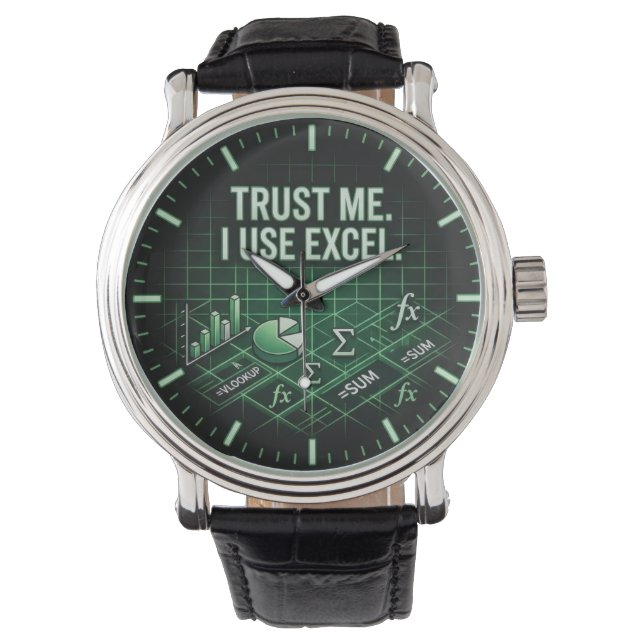 Grappige Excel-horloges voor traders en accountant Horloge (Voorkant)