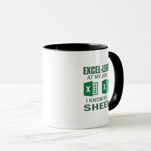 Grappige Excel SpreadSheet Coffee Mok voor Account (Voorkant rechts)