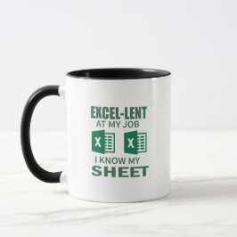 Grappige Excel Spreadsheet koffiemok voor accounta Mok
