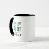 Grappige Excel Spreadsheet koffiemok voor accounta Mok (Voorkant links)