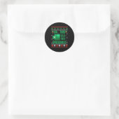 Grappige Excel Spreadsheets Kersttrui Liefhebber A Ronde Sticker (Tas)
