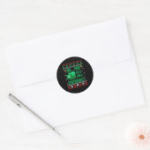 Grappige Excel Spreadsheets Kersttrui Liefhebber A Ronde Sticker (Envelop)