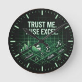 Grappige Excel wandklok voor handelaren en account (Voorkant)