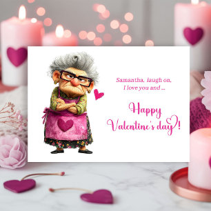 Grappige Excentrieke Boze Dames Valentijnsdag Kaar Feestdagenkaart