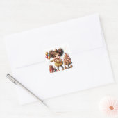 Grappige Excentrieke Kabouter Verjaardag Vierkante Sticker (Envelop)