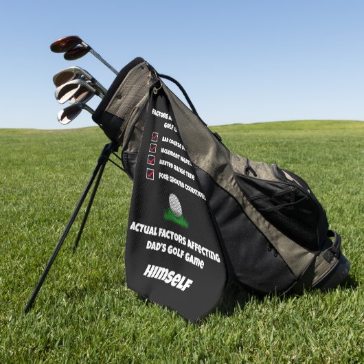 Grappige excuses klassiek zwart en wit golfhanddoek (Groen)