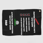 Grappige excuses klassiek zwart en wit golfhanddoek (Horizontaal)