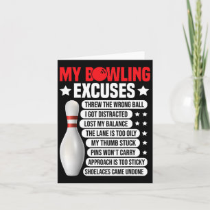 Grappige excuses voor Bowler 2 Kaart
