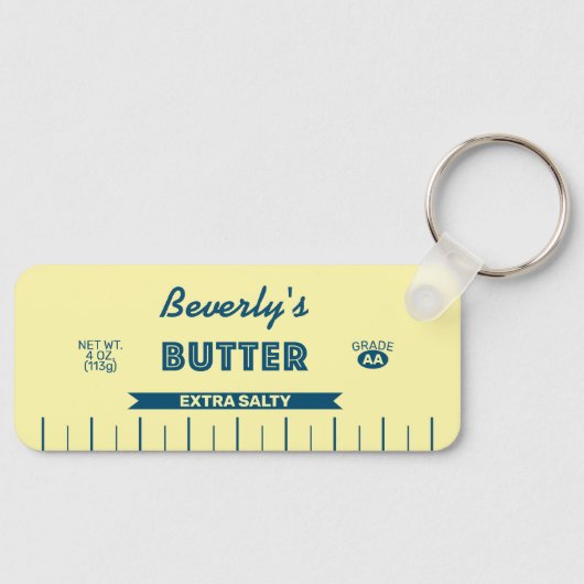 Grappige Extra Zoute Vintage Stok Boter Sleutelhan Sleutelhanger (Voorkant)