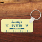 Grappige Extra Zoute Vintage Stok Boter Sleutelhan Sleutelhanger (Voorkant)