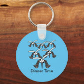 Grappige Eyed Muggen Diner Tijd Sleutelhanger (Voorkant)