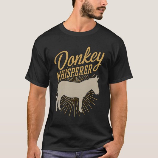 Grappige ezel fluisteraar geest dierlijke ontwerp t-shirt (Voorkant)