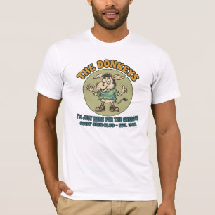 Grappige Ezel Ik Ben Hier Gewoon Voor De Wortels T-shirt