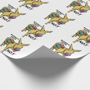 Grappige ezel zegt nee! cadeaupapier