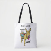 Grappige ezel zegt nee! tote bag (Voorkant)
