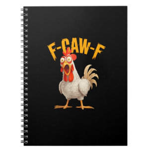 Grappige F-Awk-F Kip F-Caw-F Haan Pun Retro Vi Notitieboek