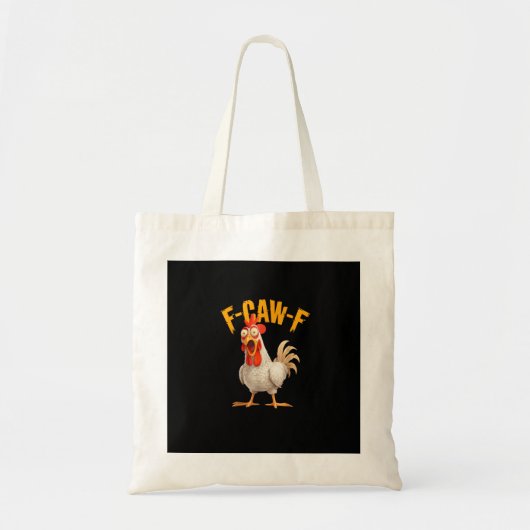 Grappige F-Awk-F Kip F-Caw-F Haan Pun Retro Vi Tote Bag (Voorkant)