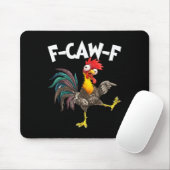 Grappige F-awk-f Kip F-caw-f Haan Woordspeling Ret Muismat (Met muis)