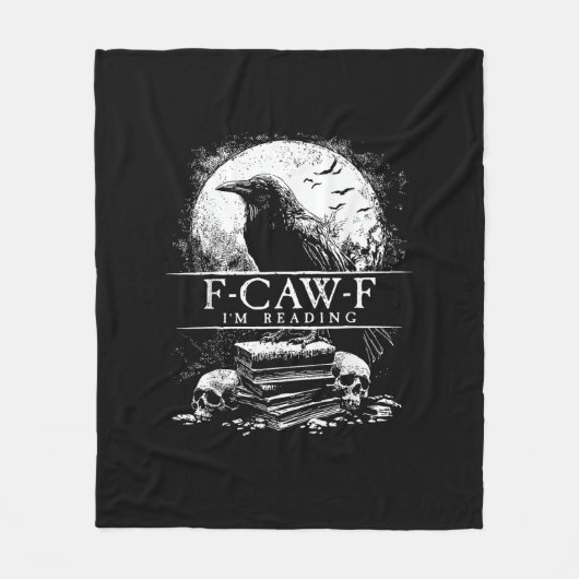 Grappige F-Caw-F Boeken Schedels Gotisch Fleece Deken (Voorkant)