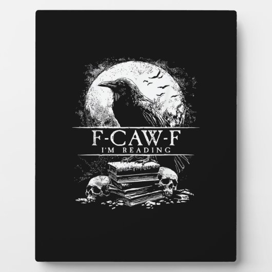 Grappige F-Caw-F Boeken Schedels Gotisch Fotoplaat (Voorkant)