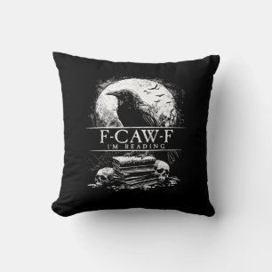 Grappige F-Caw-F Boeken Schedels Gotisch Kussen