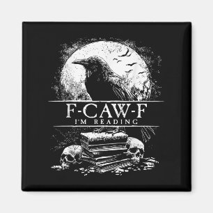 Grappige F-caw-f Boeken Schedels Gotisch Magneet