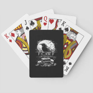 Grappige F-Caw-F-boeken Schedels Gotisch Pokerkaarten