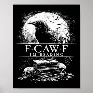 Grappige F-caw-f Boeken Schedels Gotisch Poster