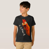 Grappige F-caw-f Chicken Face Rooster Halloween Bi T-shirt (Voorkant volledig)