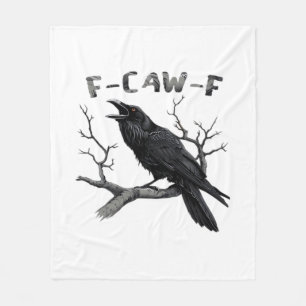 Grappige F-Caw-F gotische kraai humor essentieel Fleece Deken