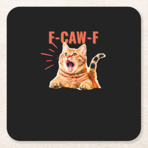 Grappige F-Caw-F Grafische Sarcastische Trendy Uni Kartonnen Onderzetters