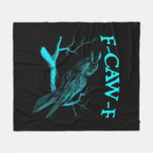 Grappige F-Caw-F Humor Kraai Gothic Fleece Deken (Voorkant (Horizontaal))