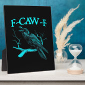 Grappige F-Caw-F Humor Kraai Gothic Fotoplaat (Zijkant)