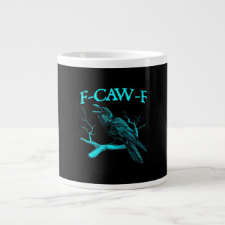 Grappige F-Caw-F Humor Kraai Gothic Grote Koffiekop