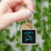 Grappige F-Caw-F Humor Kraai Gothic Sleutelhanger (Hand)