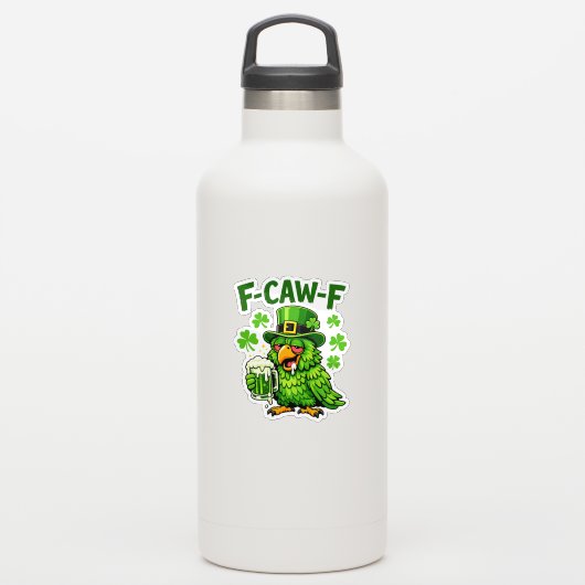 Grappige F-CAW-F Ierse Vos St. Patrick's Dag Sticker (Waterfles)