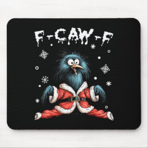 Grappige F-caw-f Kerst Kraai Kerstman Xmas Licht Z Muismat