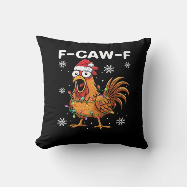 Grappige F-Caw-F Kerstkip Klassieker Kussen (Voorkant)