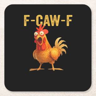 Grappige F Caw F Kip Creatieve Casual Ontwerp Kartonnen Onderzetters