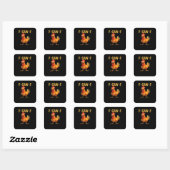 Grappige F-Caw-F Kip Creatieve Casual Vierkante Sticker (Vel)