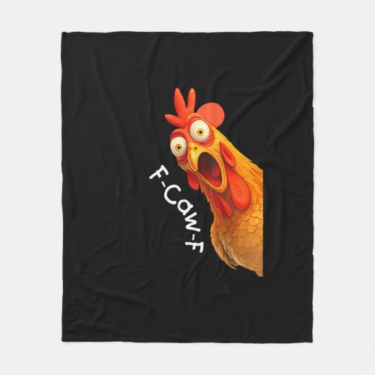 Grappige F-Caw-F Kip F-Caw-F Kip Creatieve Cas Fleece Deken (Voorkant)