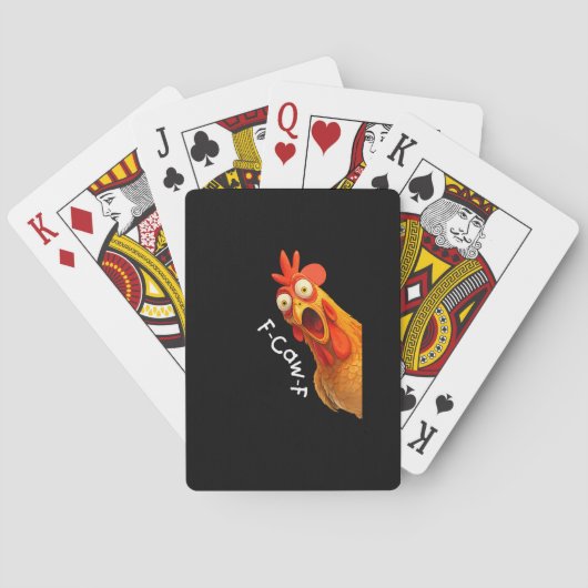 Grappige F-Caw-F Kip F-Caw-F Kip Creatieve Cas Pokerkaarten (Achterkant)
